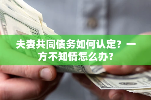 济南夫妻共同债务如何认定？一方不知情怎么办？