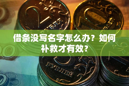 济南借条没写名字怎么办？如何补救才有效？