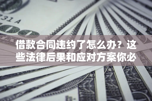 济南借款合同违约了怎么办？这些法律后果和应对方案你必须知道