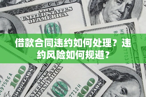 济南借款合同违约如何处理？违约风险如何规避？