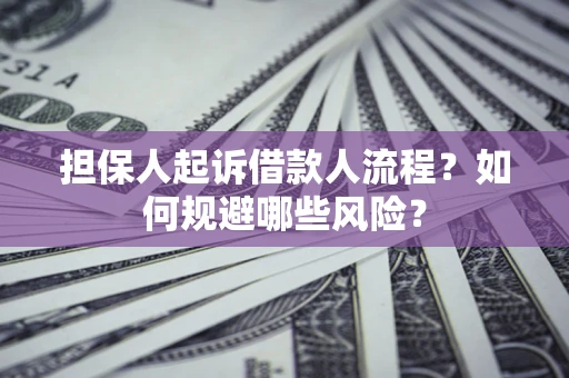 济南担保人起诉借款人流程？如何规避哪些风险？